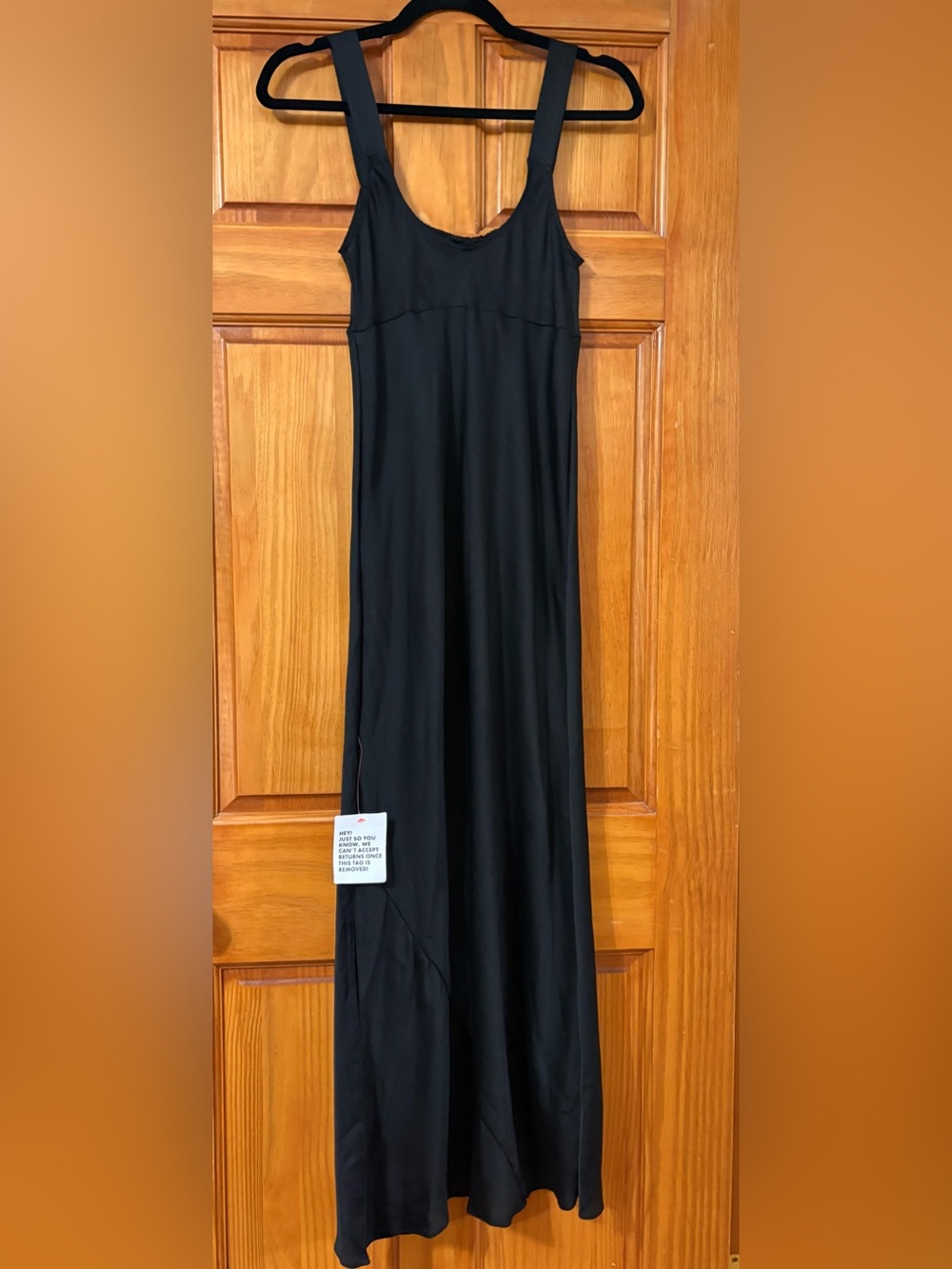 ASOS Design Gathered Babydoll Satin MIDI Slip Dress in Black, Size 4, NEW - Picture 3 of 12